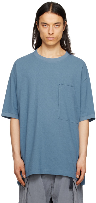 Photo: Y-3 Blue Patch Pocket T-Shirt