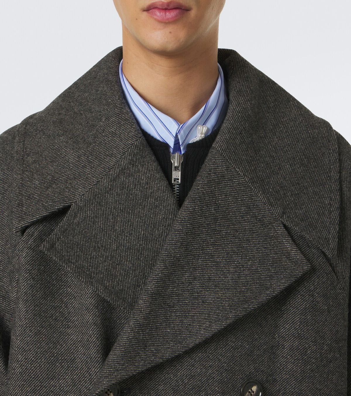 Simone Rocha Embellished oversized wool-blend coat