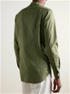 Boglioli - Slim-Fit Grandad-Collar Cotton-Poplin Shirt - Green