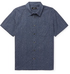 A.P.C. - Polka-Dot Cotton-Poplin Shirt - Men - Navy