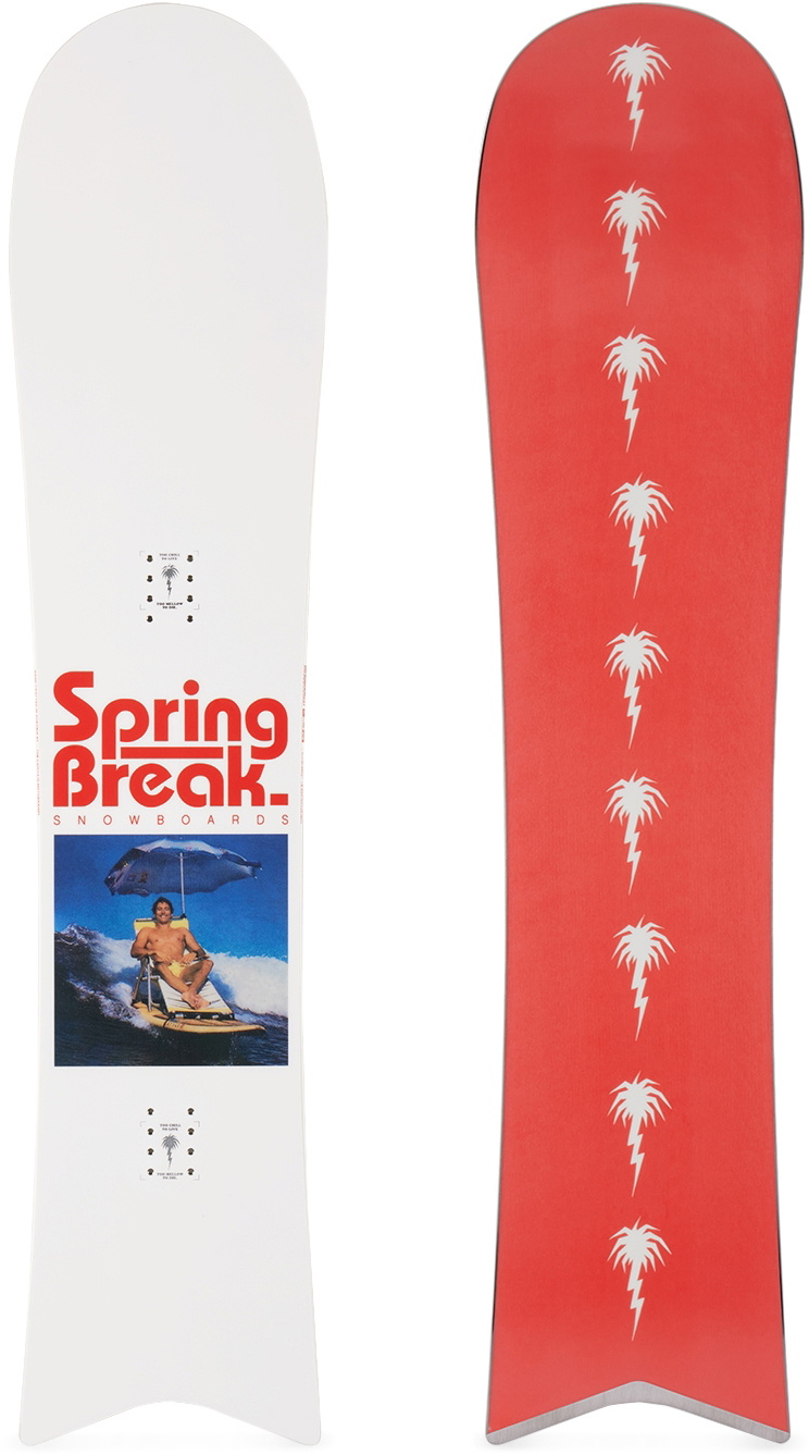 Spring Break Snowboards White & Red Skid Plate Slush Slasher Snowboard