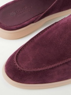 Loro Piana - Babouche Walk Suede Backless Loafer - Burgundy