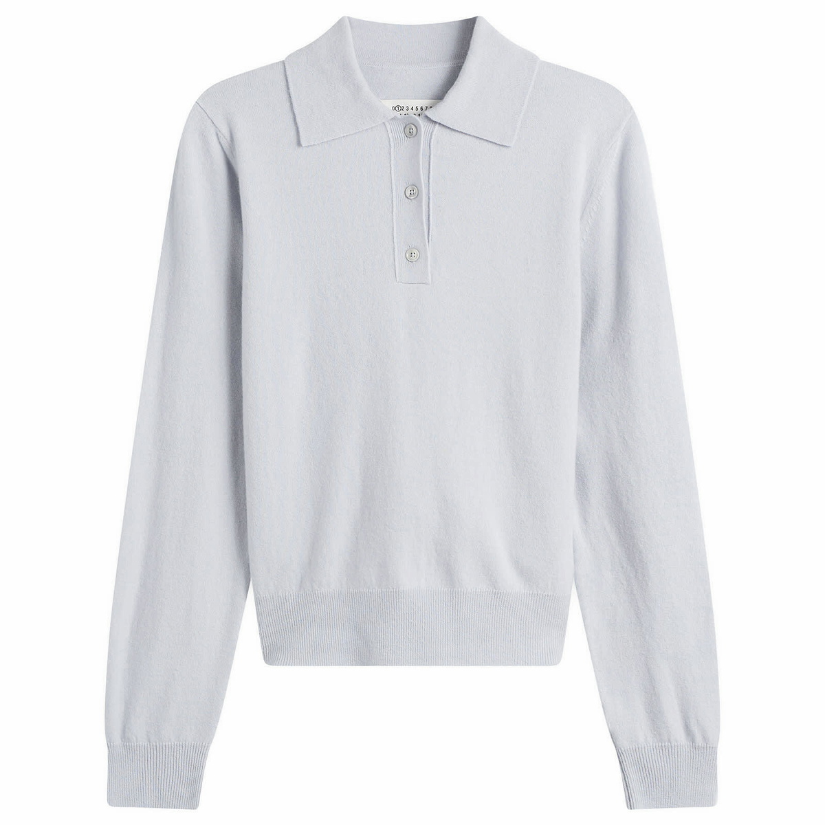 Maison Margiela Women's Polo Neck Knit in Pale Blue