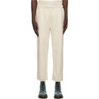 Les Tien Off-White Front Snap Lounge Pants