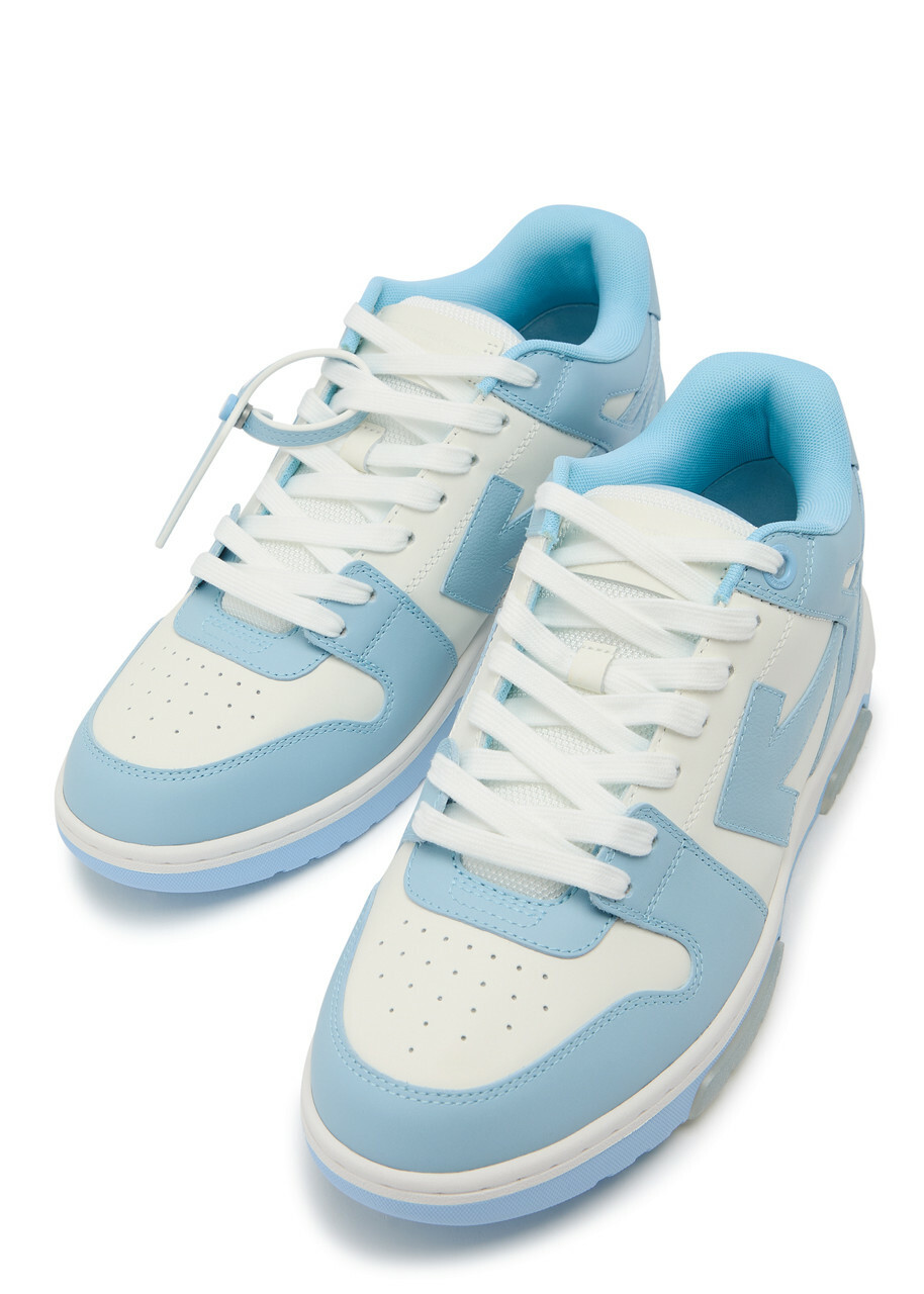 Off-white Out Of Office Panelled Leather Sneakers Blue