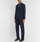 Blue Blue Japan - Navy Slim-Fit Embroidered Wool-Blend Twill Suit Jacket - Blue