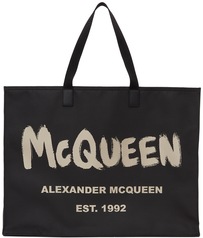 Photo: Alexander McQueen Black East West Graffiti Tote