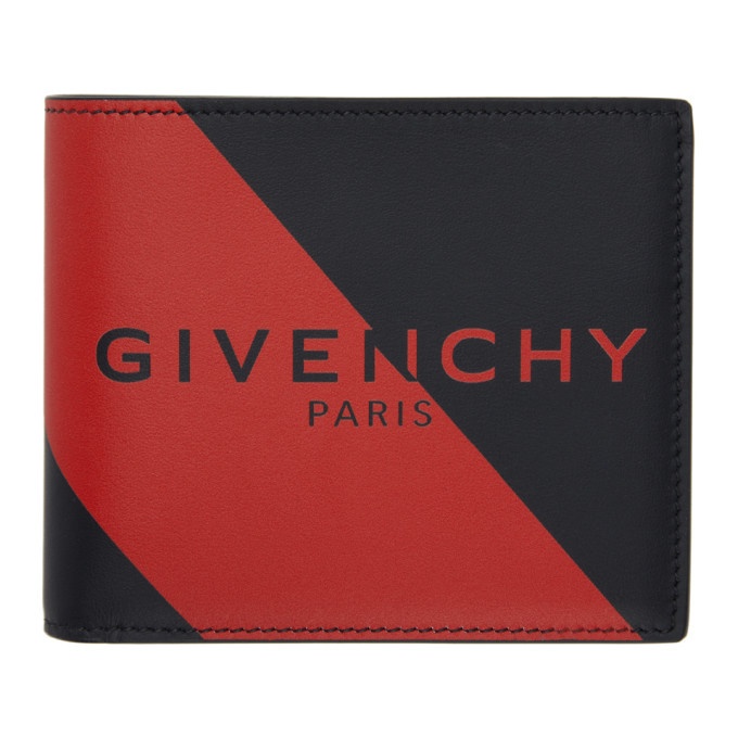 Photo: Givenchy Black and Red Logo Bifold Wallet
