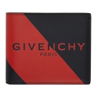 Givenchy Black and Red Logo Bifold Wallet