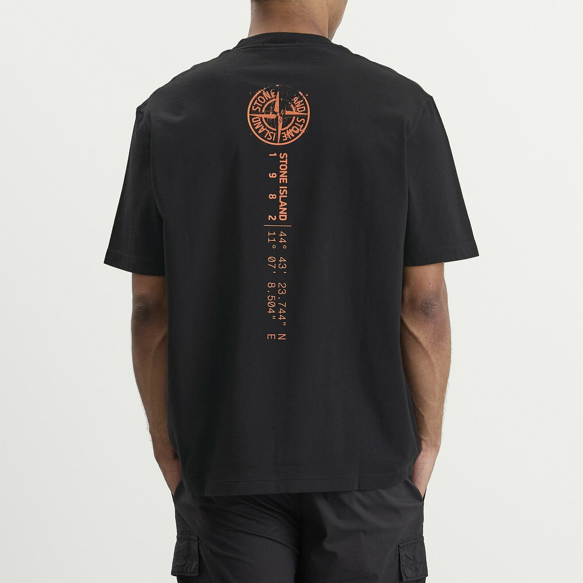Stone Island Men's Vertical Placement T-Shirt in Black
