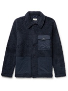 Hartford - Fleece and Cotton-Twill Chore Jacket - Blue
