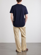 LOEWE - Anagram-Embroidered Cotton-Jersey T-Shirt - Blue