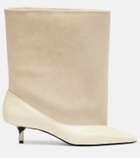 Jacquemus Tourni leather and suede ankle boots