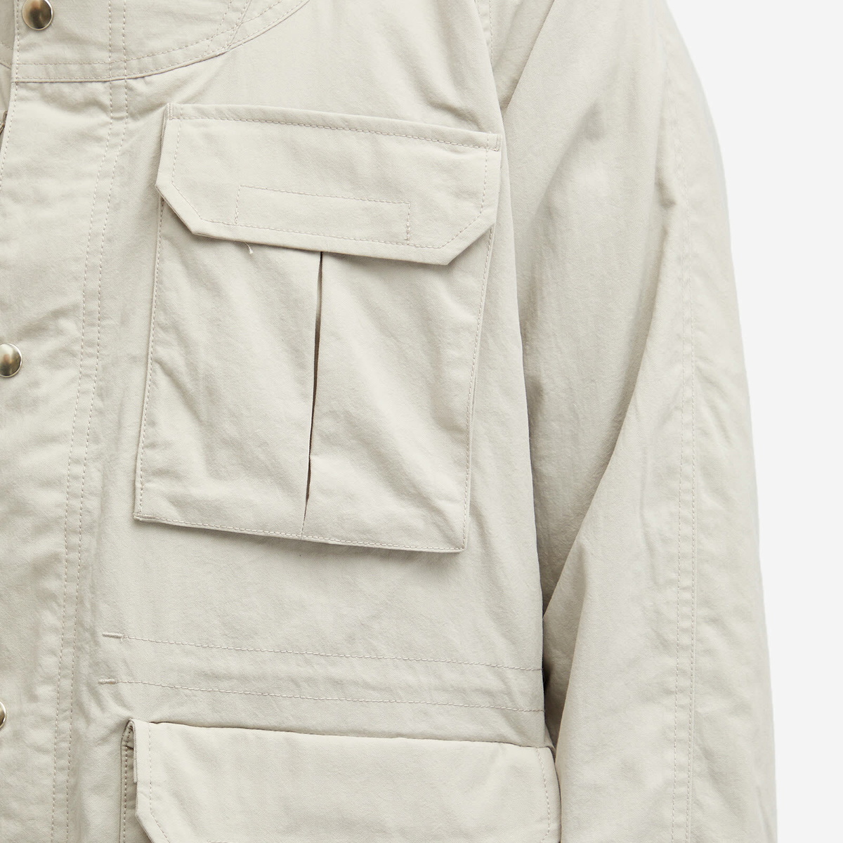 Beams Plus Men's Nylon Mountain Parka Jacket in Cement
