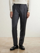 Slowear - Tapered Pleated Virgin Wool Trousers - Gray