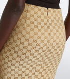 Gucci GG canvas cotton-blend pencil skirt