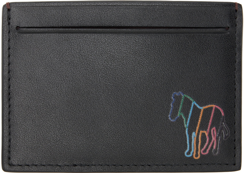 PS by Paul Smith Black & Brown 'Broad Stripe Zebra' Card Holder