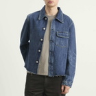 Our Legacy Men's Cut Rebirth Denim Jacket in Road Worn Rope Twill