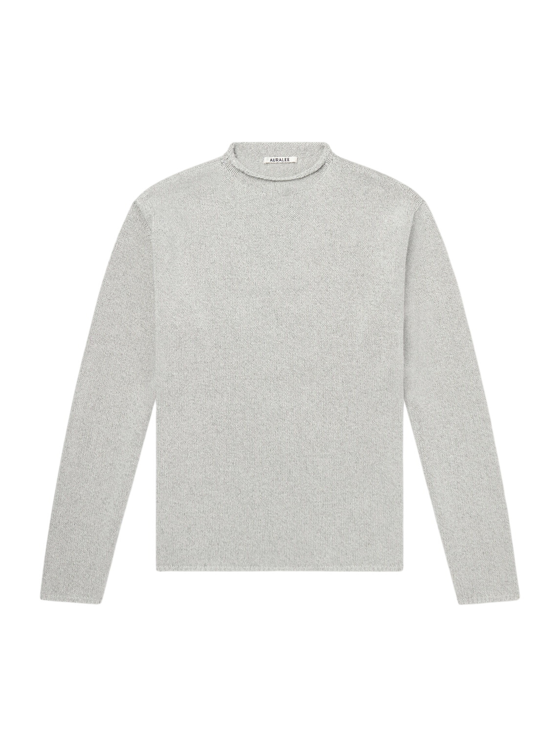 Auralee Men's Cotton Cashmere Cord Knit Cardigan in Lime/Navy Auralee