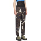 Dries Van Noten Off-White and Green Perons Trousers