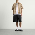 NN07 Men's Reed Boxy Short Sleeve Shirt in Brown Check