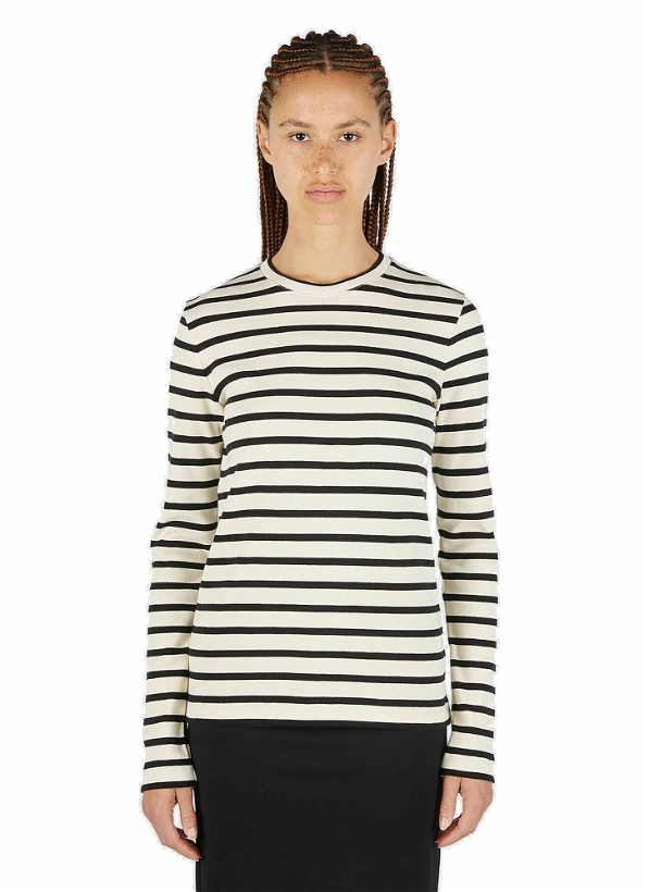 Photo: Jil Sander+ - Striped Long Sleeved T-Shirt in White