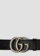 GG Logo Plaque Belt in Black