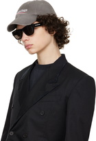 Balenciaga Black Rectangular Sunglasses