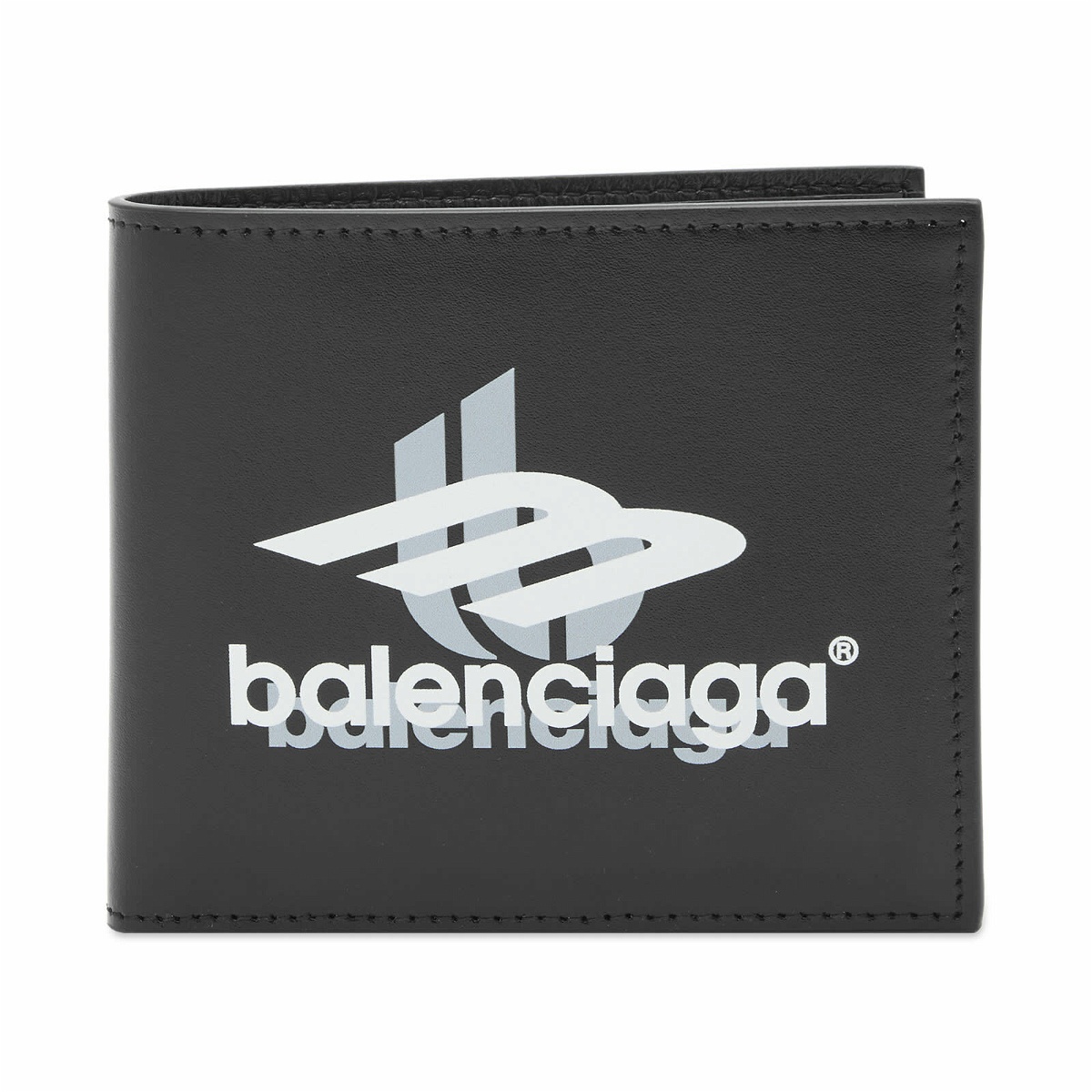 Photo: Balenciaga Men's Sport Logo Wallet in Black/White White