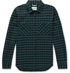 Albam - Checked Cotton-Flannel Shirt - Green