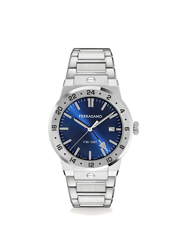 Photo: Ferragamo Mens F-80 Classic GMT watch in Blue