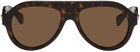 Bottega Veneta Tortoiseshell Classic Aviator Sunglasses
