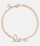Sydney Evan Love 14kt yellow gold and diamonds chainlink bracelet