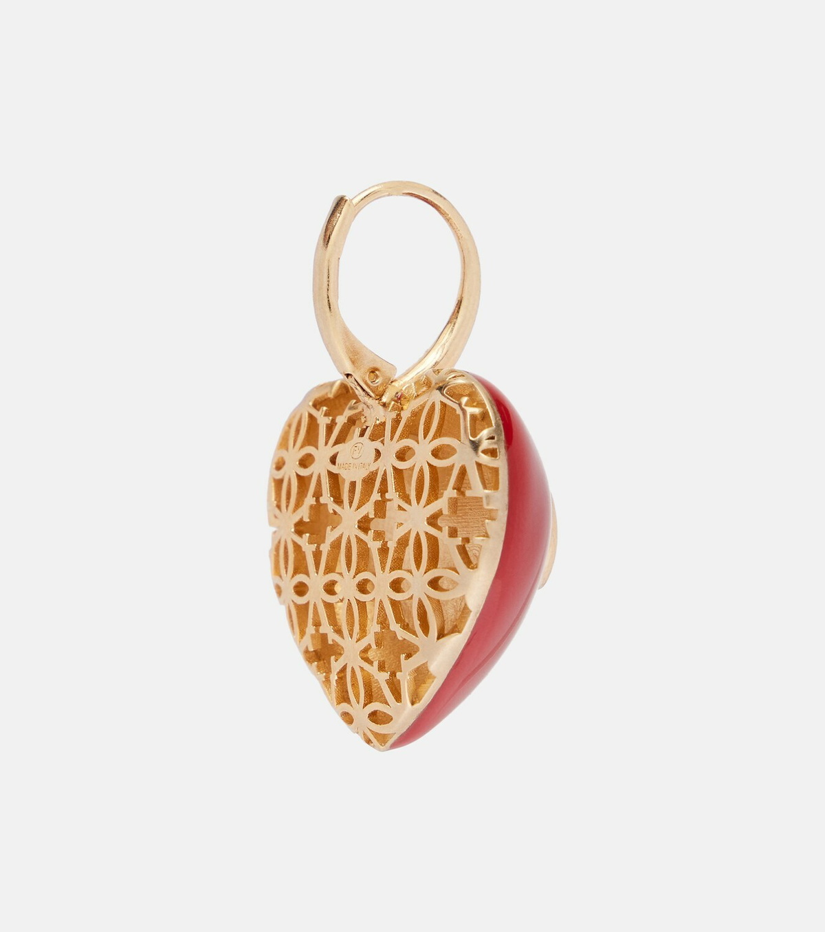 Valentino Cœur Royal VLogo enamel earrings