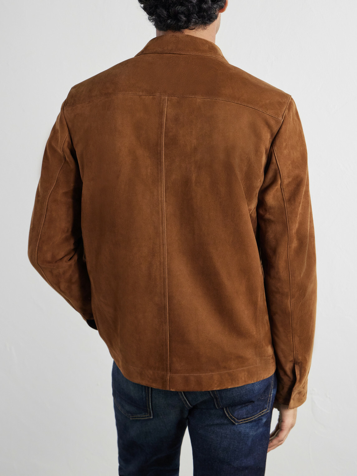 TOM FORD - Panelled Suede Jacket - Brown