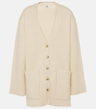 Toteme Oversized rib-knit wool cardigan