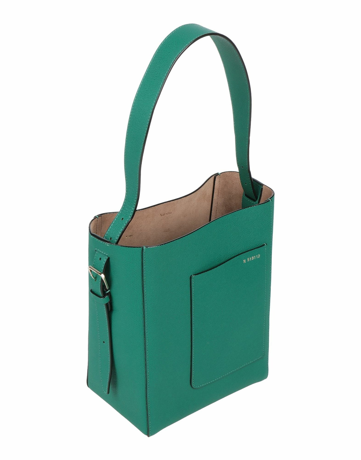 Valextra Borsa Secchiello Piccola Soft Womens Shoulder bag Emerald in Green