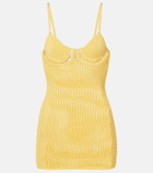 The Attico Crochet cotton-blend minidress