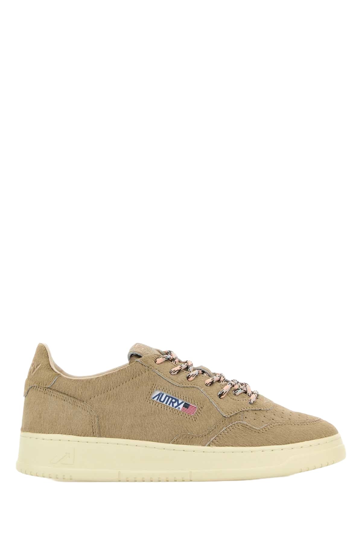 Autry Beige Autry Beige Calf Hair Medalist Sneakers Autry