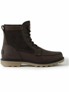 Sorel - Carson™ Storm Fleece-Lined Leather, Canvas and Suede Boots - Brown
