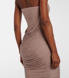 Alex Perry Draped jersey bustier dress
