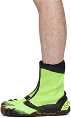 SUICOKE Green & Black Vibram FiveFingers Edition NIN-HI Sneakers