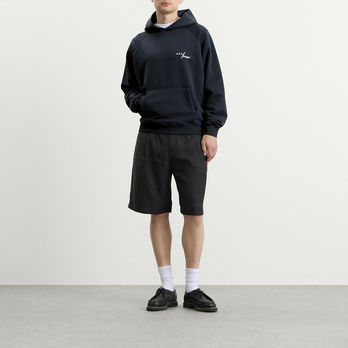 A.P.C. Men's FRGMT. Duck Hoodie in Dark Navy