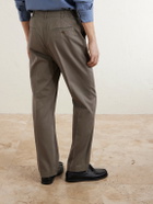 Dunhill - Straight-Leg Cotton-Twill Chinos - Brown