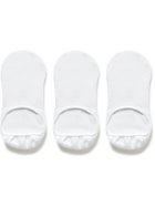 NN07 - Three-Pack Cotton-Blend No-Show Socks - White