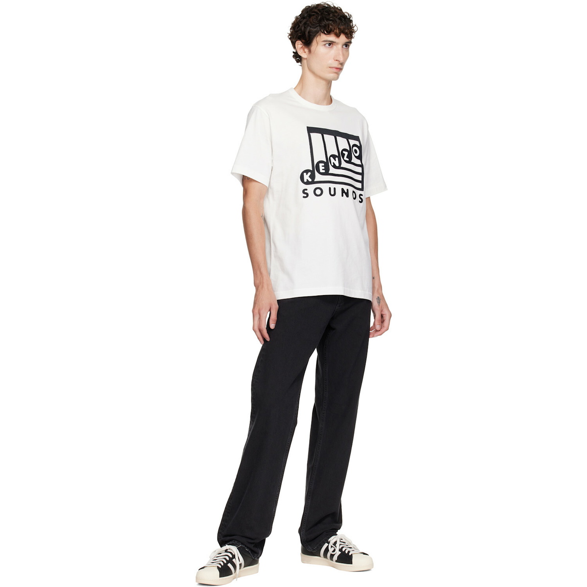 Kenzo Off-White Kenzo 'KENZO Sounds' Embroidered T-shirt
