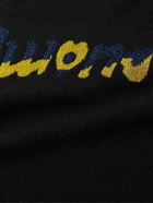 JW Anderson - Run Hany Metallic Logo-intarsia Wool-Blend Sweater - Black