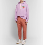 Acne Studios - Oversized Appliquéd Embroidered Loopback Cotton-Jersey Hoodie - Men - Purple