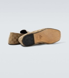 Gucci Horsebit GG Canvas distressed loafers