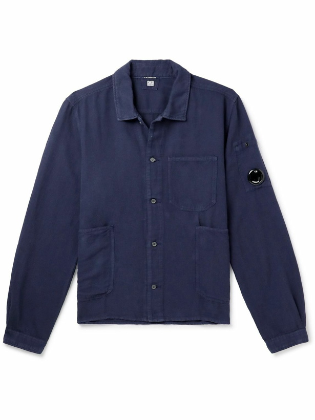 Photo: C.P. Company - Broken Cotton and Linen-Blend Shirt Jacket - Blue